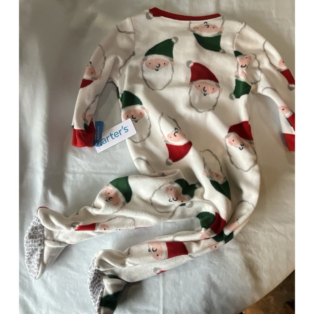 Carter's Santa/Christmas Footed Fleece Sleeper New - 18 Month - Picture 4 of 4